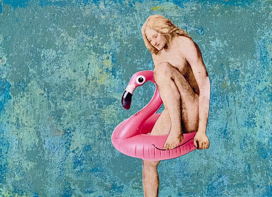 Greetings from Italy©, Fanciulla al bagno, Collage