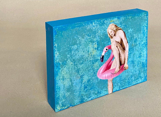 Greetings from Italy©, Fanciulla al bagno, Collage