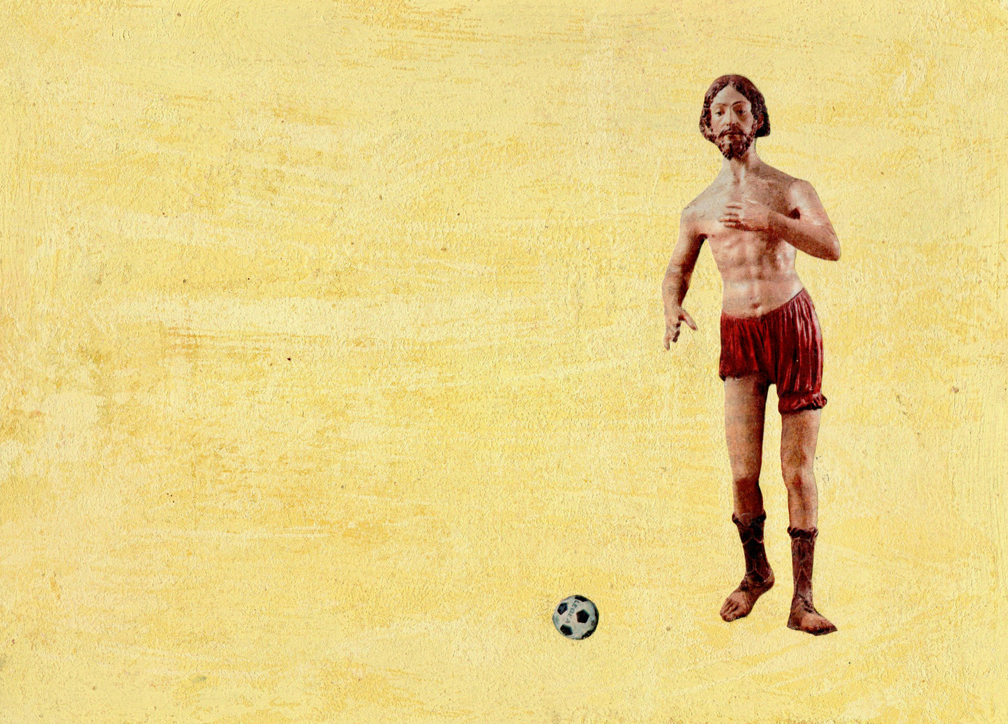 Unique collage art. Contemporary reinterpretation of Italian art history with an ironic twist. Original artwork 15x20cm, €490.